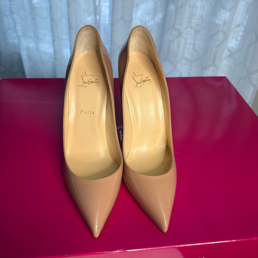 Christian Louboutin Nude Patent Heels